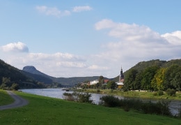 Blick auf Bad Schandau und Lilienstein 