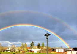 Doppelter Regenbogen über Zwickau