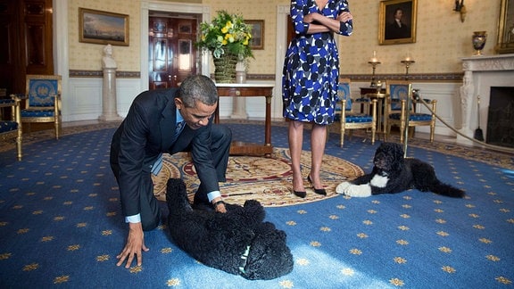 Barack Obama und seine Hunde