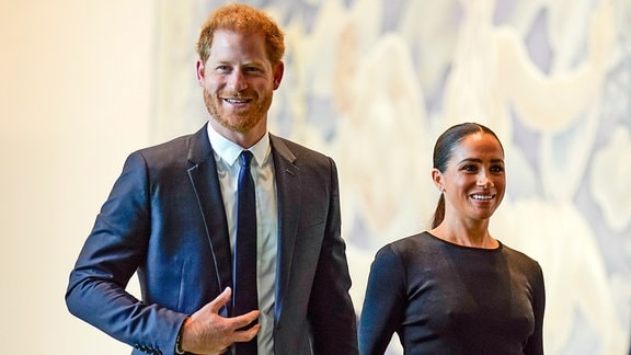 Prince Harry and Meghan Markle kommen ins UN-Hauptquartier, 2022