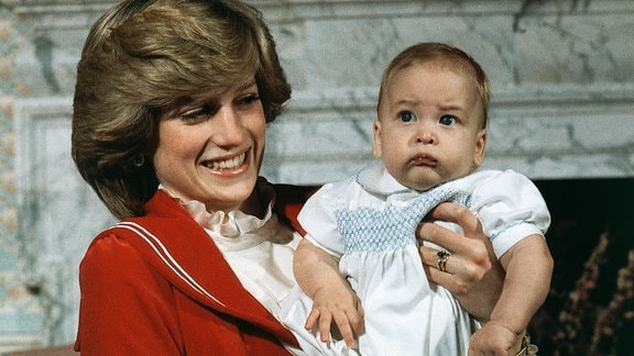 Prinz William, der 6 Monate alte Sohn des britischen Prinzen Charles und der Prinzessin Diana, 1982.