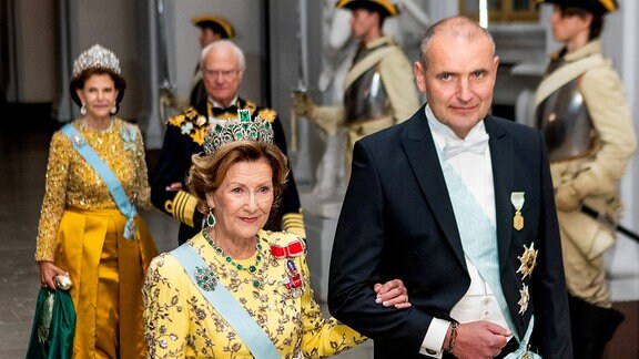 Königin Sonja von Norway und König Carl Gustaf und Königin Sylvia of Sweden