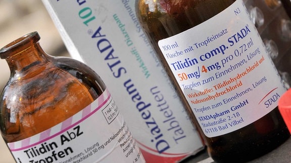 Tilidin Diazepam in verschiedenen Ausführungen.