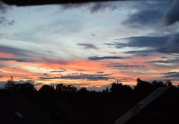 Sonnenuntergang in Hartmannsdorf