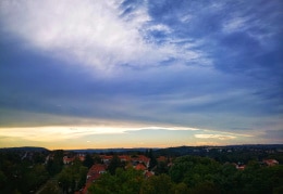 Sonnenuntergang vom Fichteturm Dresden