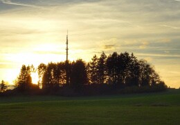 Sonnenuntergang am "Kemmler" bei Plauen