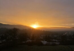 Sonnenaufgang über Klingenthal