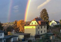 Regenbogen über Wilkau-Haßlau am 19.11.2020 07:52 Uhr