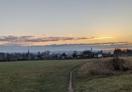 Sonnenuntergang über Freiberg