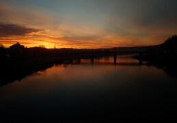 Sonnenaufgang in Meißen an der Elbe 