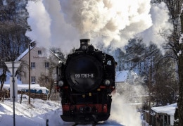 Mit Volldampf durch den Winter mit der Lössnitzgrundbahn