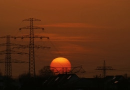 Sonnenuntergang bei Leipzig 
