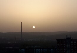 Sonnenaufgang mit Saharastaub