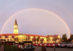 Regenbogen-Kuppel 4.5.2021 in Bad Düben 20.20 Uhr