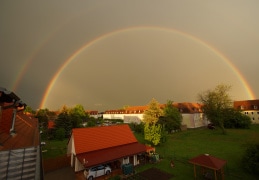 doppelter Regenbogen über Kriebitzsch im Altenburger Land