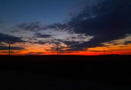 Sonnenuntergang über Mochau
