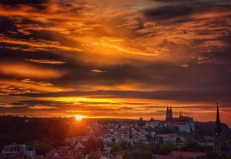 Sonnenuntergang an der Albrechtsburg 