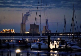 Der Klittener Hafen am Abend