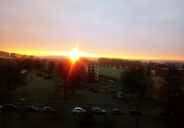 Sonnenaufgang heute am 25.11.2021 in Chemnitz