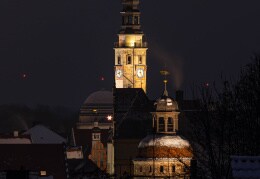 Blick auf den Görlitzer Nikolaiturm und das Rathaus 