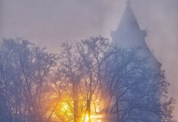 Sonnenaufgang im Nebel in Görlitz