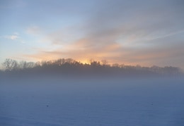 Sonnenuntergang im Nebel