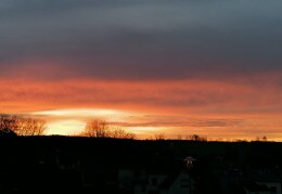 Sonnenaufgang über Rotschau 