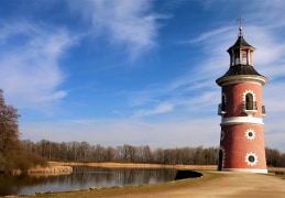Anfang März am Leuchtturm von Moritzburg