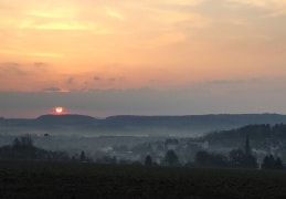 Sonnenaufgang in Lengenfeld/Vogtland 29. April 2022