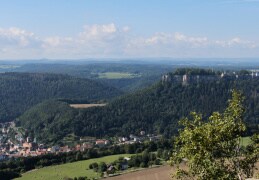 Blick vom Lilienstein auf Königstein