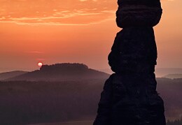 Sonnenaufgang vom Pfaffenstein