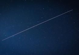 Die Internationale Raumstation ISS am abendlichen Himmel über Ostsachsen