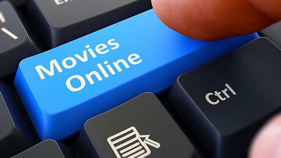 Tastatur mit Aufschrift - Movies Online.