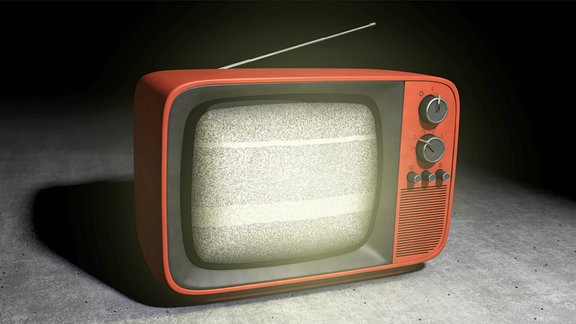 Retro Fernseher mit Bildstörung