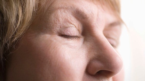 Augen und Nase einer älteren Frau