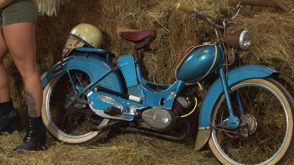 Ein altes Moped.