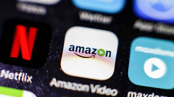 Amazon Video-Icon auf einem auf einem Smartphone